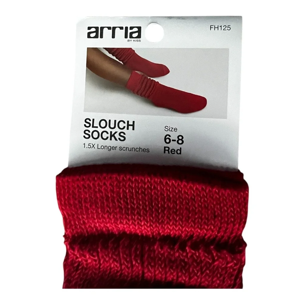 3 Pack Arria Slouch Socks Bundle Spandex Fit Retro Aerobics Y2K Gift Shoe Sz 6-8